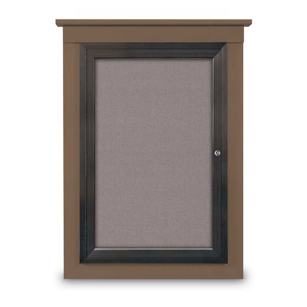 Single Door Enclosed Cathedral Letterboa, UV1299CD-BLACK-BLACK